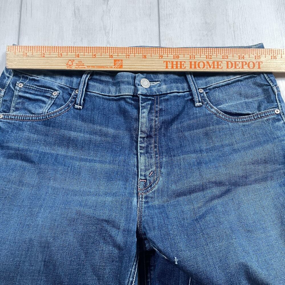 MOTHER Blue Flared Wide-Leg Jeans - Picture 14 of 16